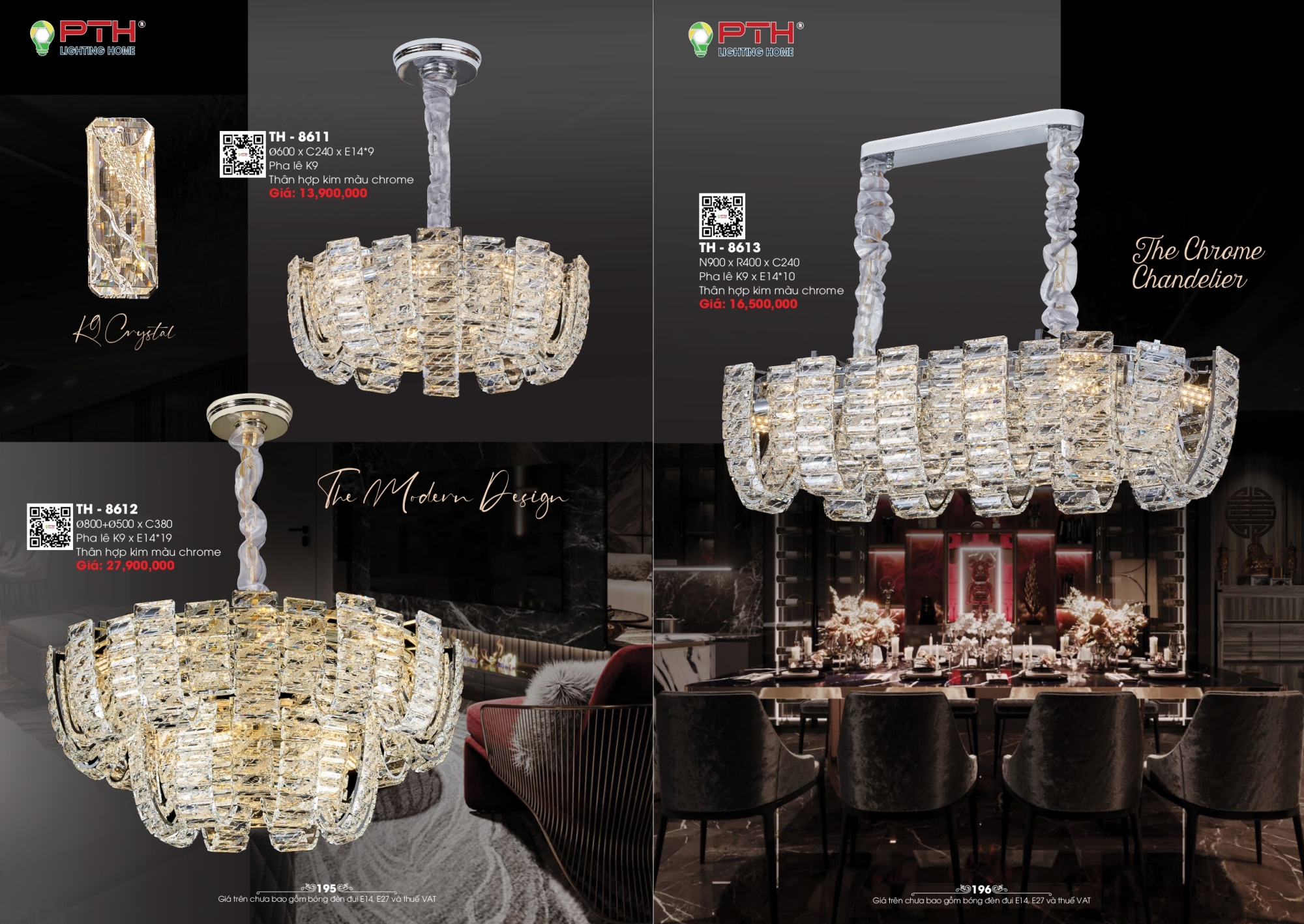 Bảng giá đèn trang trí PTH Lighting Home 2026